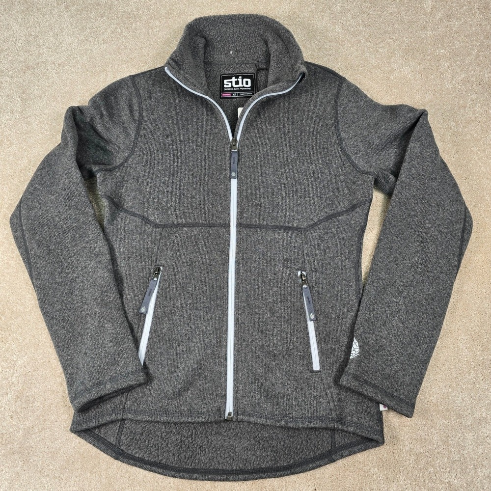 Stio Sweetwater Fleece Jacket‎ Womens M Abyss Heather Grey Full Zip 100049-112